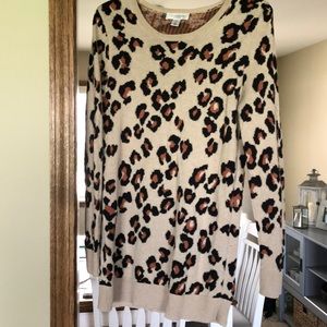 Cheetah maternity sweater